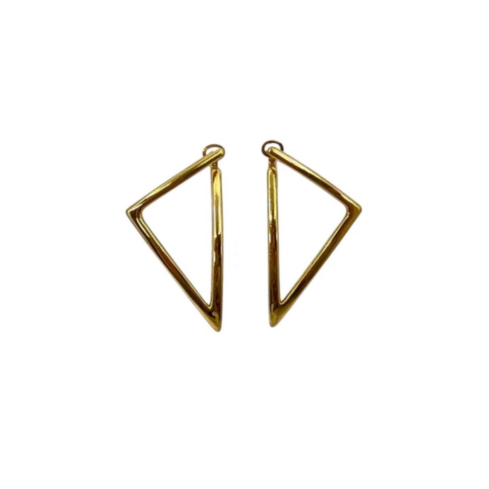 Roberto Coin 18kGold MediumTriangle Drop Earrings